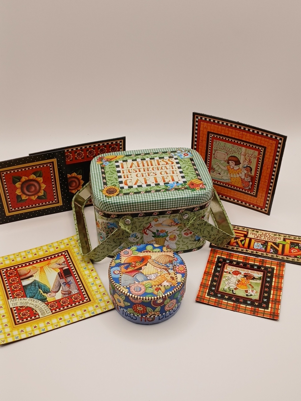 Mary Engelbreit Paper Trinket Box, Magnets, Tin Bundle